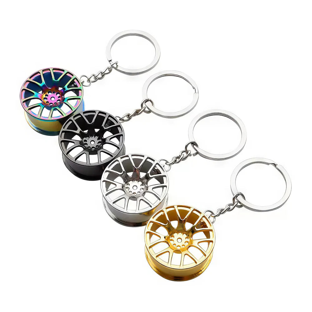 Concave Car Wheel Keychain
